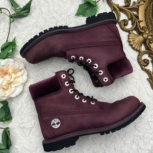 Burgundy Timberland Boots